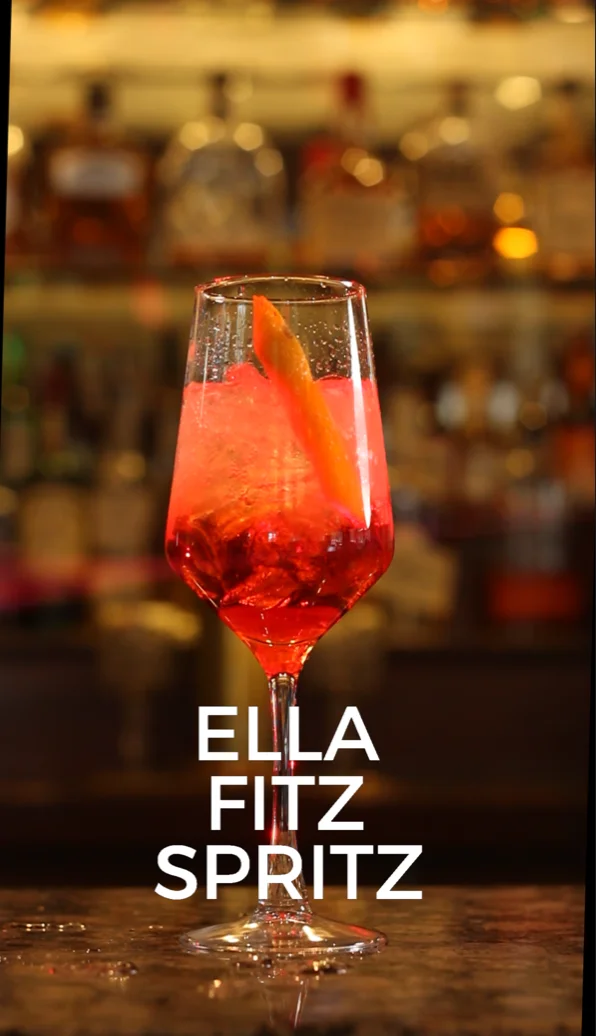 Ella Fitz Spritz cocktail photographed at Tiffany’s Bistro